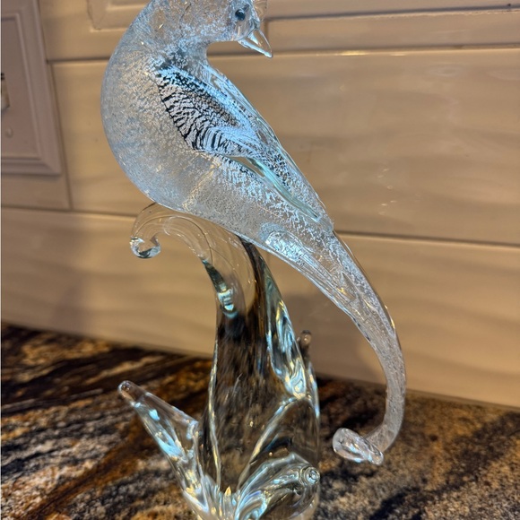 Murano Formia large collector glass‎ sculpture, exotic bird 10 inches tall - Picture 1 of 8
